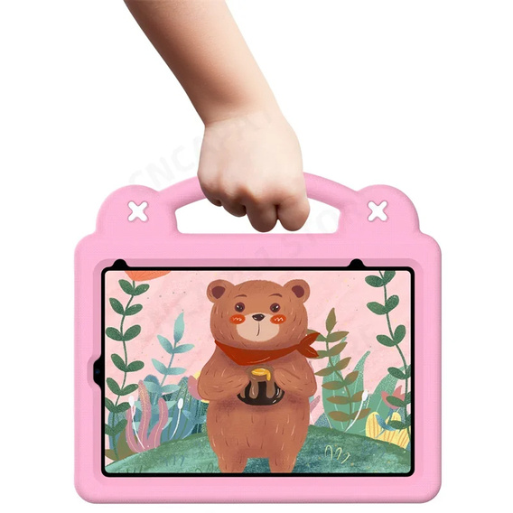 Дитячий чохол для планшета iPad mini 8.3" 2021 (6 gen.) / iPad mini 8.3" 2024 (7 gen.), Cute Patterns, з підставкою, рожевий