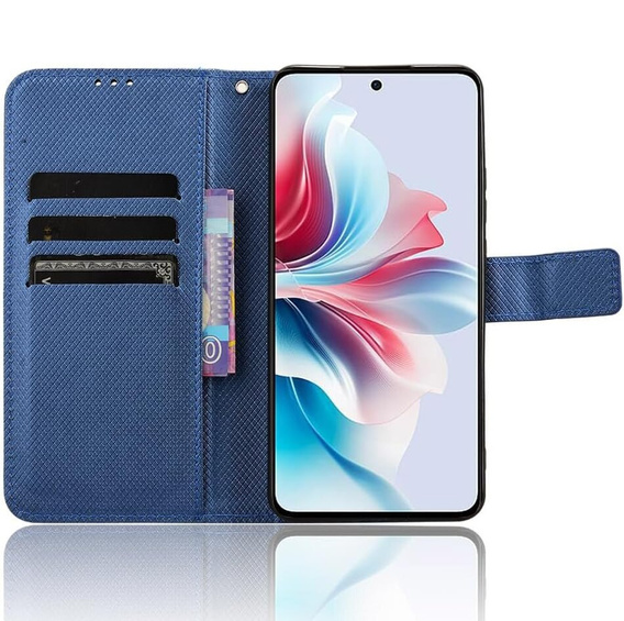 Откидной чехол для Oppo Reno 11F 5G, Wallet Smart Magnet, синий