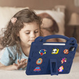 Детский чехол для iPad 10.9 2022 10 Gen, Cute Patterns, с подставкой, темно-синий
