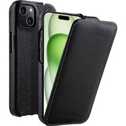 Чохол MELKCO для iPhone 15, шкіряний, фліп, чорний