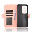 Чехол с клапаном для Xiaomi Redmi 15 5G / 4G, слот для карт, бумажник, розовый