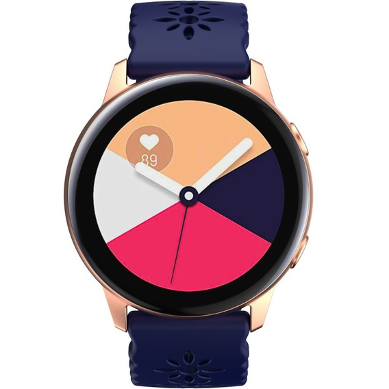 Силиконовый ремешок 20mm Soft Hollowed-out, Dark Blue
