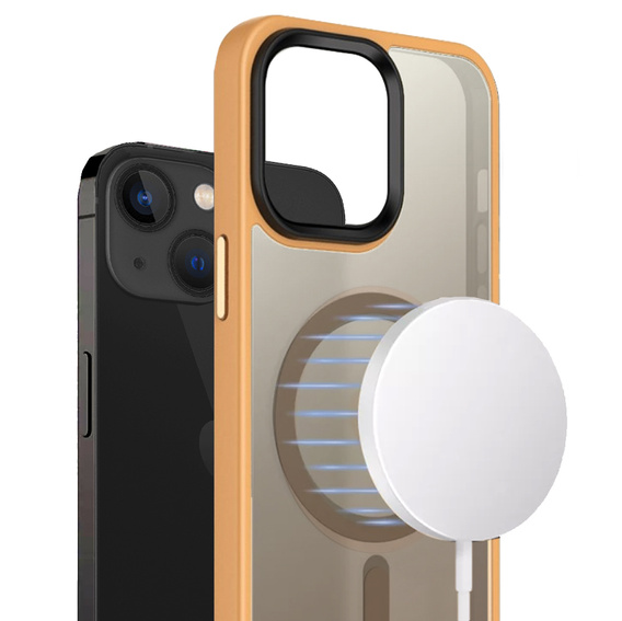 Чехол до iPhone 14 Plus, Simple MagSafe, оранжевый