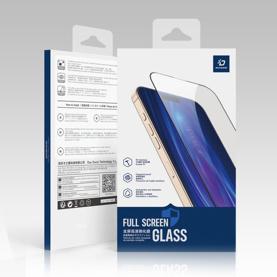 Загартоване скло для Motorola Edge 50 Pro 5G, Dux Ducis на весь екран, чорна рамка