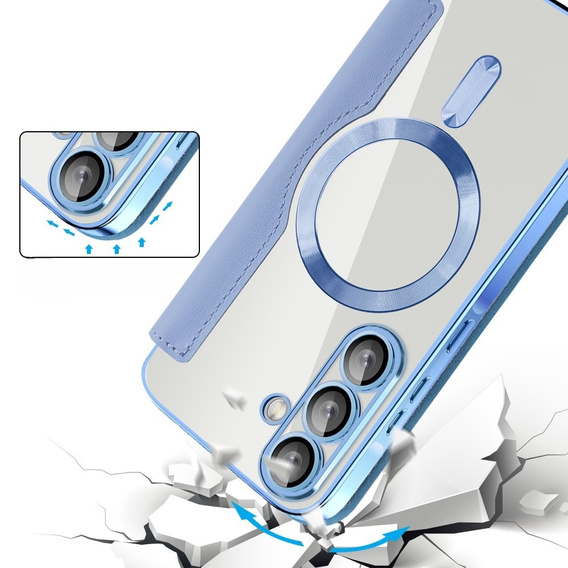 Откидной чехол для Samsung Galaxy A26, RFID Wallet MagSafe CamShield, синий