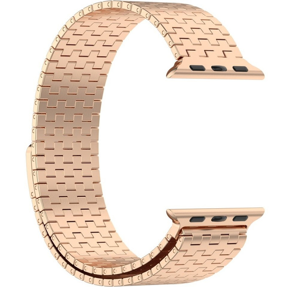 Сталевий ремінець для Apple Watch 1/2/3/4/5/6/7/8/SE/ULTRA 42/44/45/49 MM - рожевий rose gold