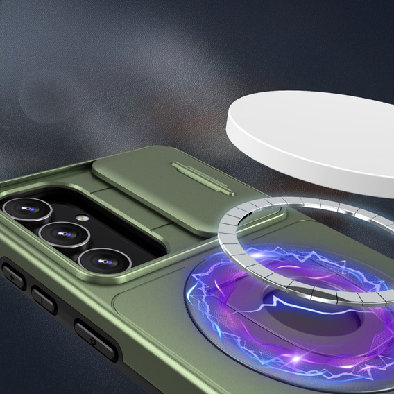 Чехол для Samsung Galaxy S20 FE, Military Magnet, для MagSafe, зелёный