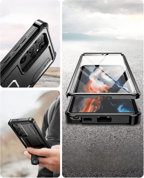 Бронированный чехол для Samsung Galaxy S22 Ultra, Dexnor Full Body, чёрный