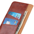Откидной чехол для Samsung Galaxy S25 Edge, Crazy Horse Wallet, коричневый