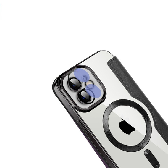 Откидной чехол для iPhone 12, RFID Wallet MagSafe CamShield, чёрный