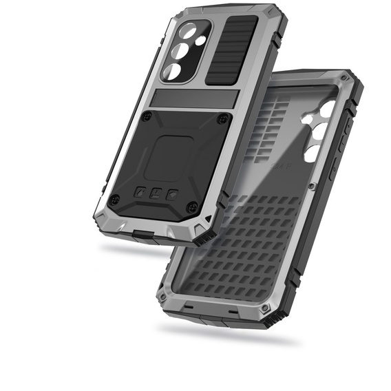 Бронированный чехол для Samsung Galaxy S25+ Plus, R-JUST, серебряный