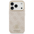 Чехол GUESS 4G Strass Logo с ремешком, MagSafe для iPhone 17 Pro Max