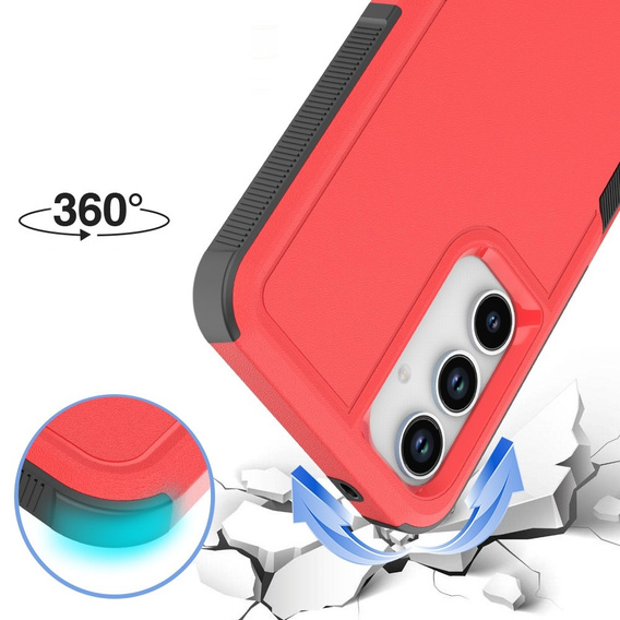 Бронированный чехол для Samsung Galaxy A35 5G, Dual Shockproof, красный