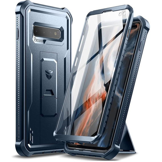 Бронированный чехол для Samsung Galaxy S10 Plus, Dexnor Full Body, синий
