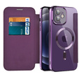 Чохол-книжка для iPhone 12, RFID Wallet MagSafe CamShield, фіолетовий