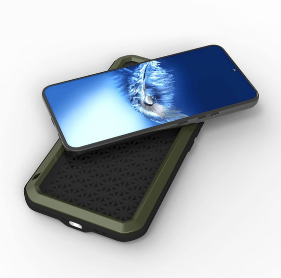 Чехол Love Mei до Samsung Galaxy S23 Plus, armored with glass, зелёный