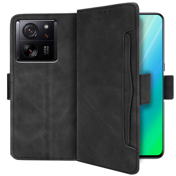 Футляр з клапаном для Xiaomi 13T / 13T Pro, Card Slot, чорний