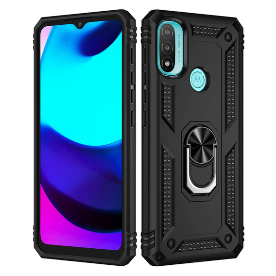 Броньований Чoхол до Motorola Moto E20/E30/E40, Nox Case Ring, чорний
