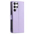 чехол-крышка для Samsung Galaxy S25 Ultra, Rhombus Crossbody Leather, фиолетовый