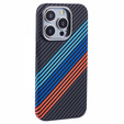 Чехол для iPhone 13 Pro, Carbon Fiber MagSafe, темно-синий