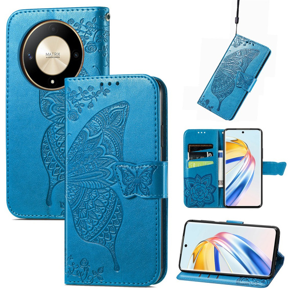 Чохол-книжка для Honor Magic 6 Lite 5G, Butterfly, м'яти