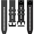 Силиконовый ремешок для Garmin Fenix 7 / Forerunner 965 / 955 / 945 / 935, серый / черный