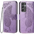 Откидной чехол для Samsung Galaxy S24 FE, Butterfly, фиолетовый
