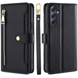 Откидной чехол для Samsung Galaxy A16, Wallet Zipper Pocket, чёрный