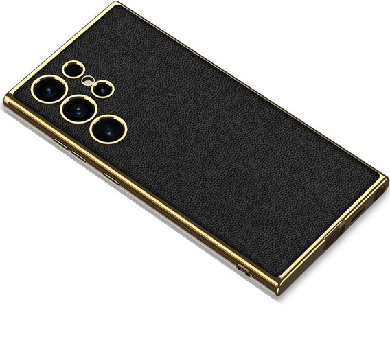 Чехол до Samsung Galaxy S24 Ultra, GKK Leather, чёрный