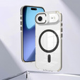 Чехол для iPhone Air, для MagSafe, с подставкой, прозрачный с черными вставками