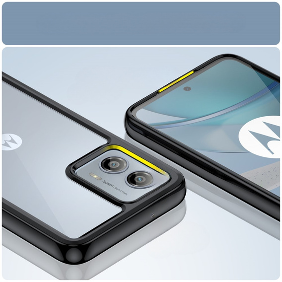 Чoхол до Motorola Moto G53 5G, Fusion Hybrid, прозорий / чорний