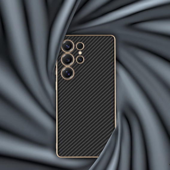 Чoхол до Samsung Galaxy S25 Ultra, GKK Leather, carbon чорний