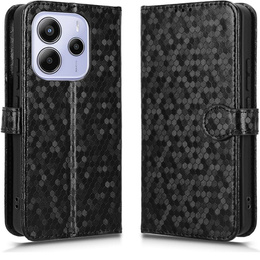 Флип-кейс для Xiaomi Redmi Note 14 4G, Wallet Rhombus, чёрный