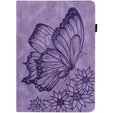 Чoхол до Lenovo Tab M9, Wallet Pen Slot, butterflies, коричневий