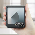 Чехол для Samsung Galaxy Z Flip7 FE / Z Flip6, CASEME Litchi Leather, чёрный