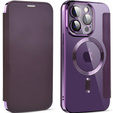 Чохол-книжка для iPhone 13 Pro, RFID Wallet MagSafe CamShield, фіолетовий