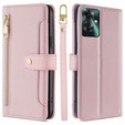 Чохол-книжка для Oppo Reno 11F 5G, Wallet Zipper Pocket, рожевий