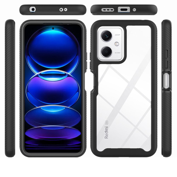 Чoхол Shockproof до Xiaomi Redmi Note 12 5G / POCO X5 5G, із захисним екраном, чорний