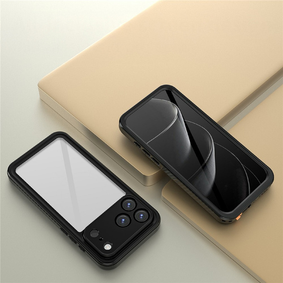 Чехол для iPhone 17 Pro, IP68 водонепроницаемый Redpepper, черный