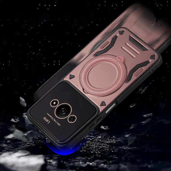 Бронированный чехол для Xiaomi Redmi A3, Magnetic Ring, розовый