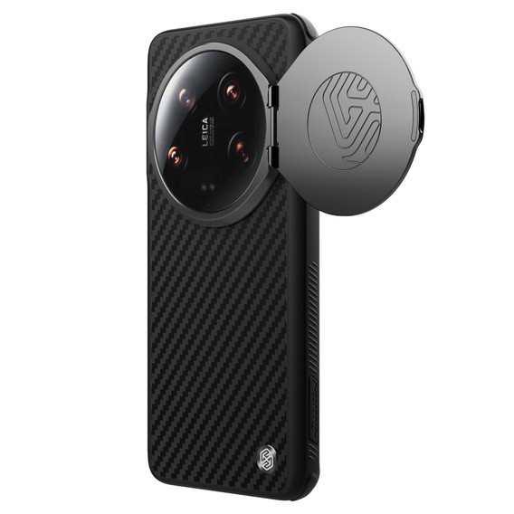 Чехол для Xiaomi 14 Ultra, бронированный Nillkin, Carboprof Case, для Magsafe, черный