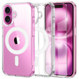 Магнитный чехол MagSafe для iPhone 16, ERBORD CrystalMag, Clear + стекло для экрана