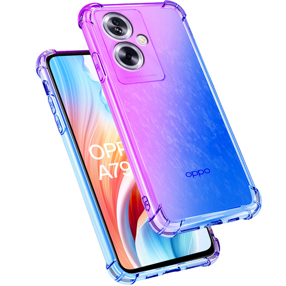 Чохол для Oppo A79 5G, Gradient Dropproof, Фіолетовий / синій