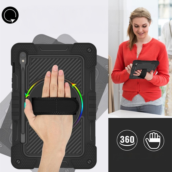 Чехол для Samsung Galaxy Tab S9, бронированный защитный, черный