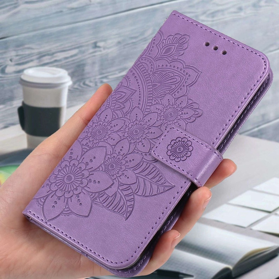 Чохол-книжка для Xiaomi Redmi Note 12 5G / POCO X5 5G, Mandala Flower, фіолетовий