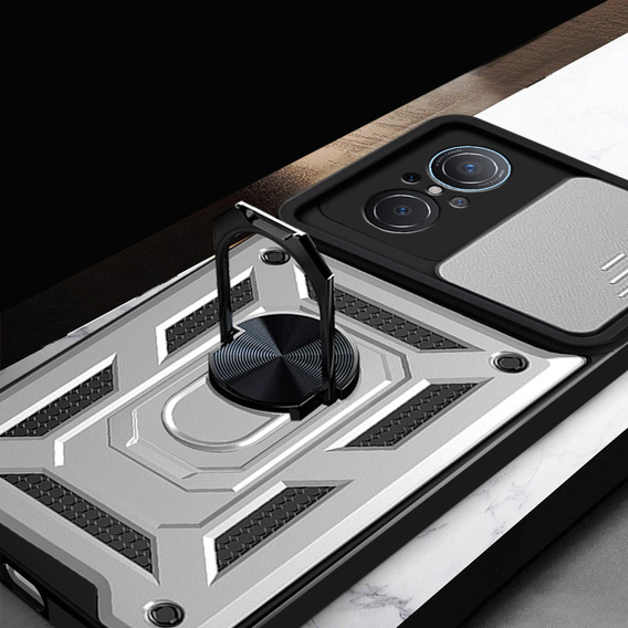 Чохол NOX Camera Slide Huawei Nova 9 SE, CamShield Slide, срібло