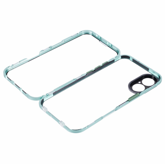 Чохол для iPhone 16, Magnetic Dual Glass, зелений