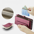 Чохол CASEME для Samsung Galaxy S25 FE, RFID Leather Wallet з плечовим ременем, червоний