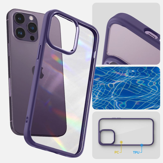 Чехол Spigen до iPhone 14 Pro, Ultra Hybrid, фиолетовый