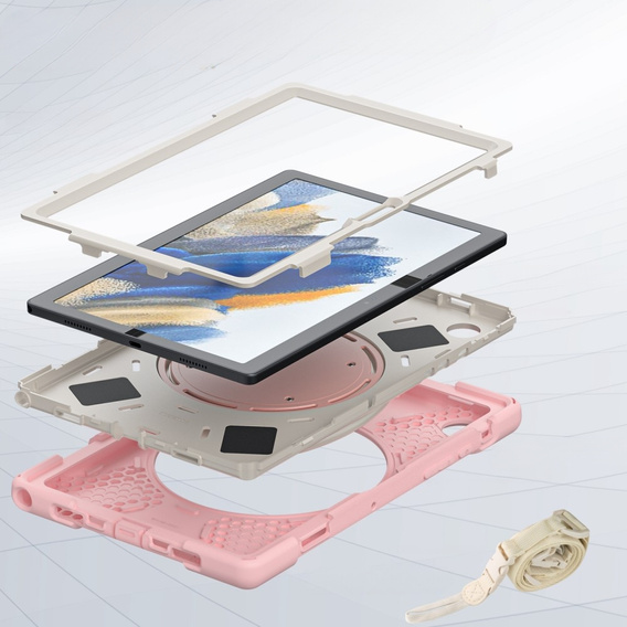 Детский чехол для Samsung Galaxy Tab A8 10.5 SM-X200 SM-X205, бронированный с ремешком, синий